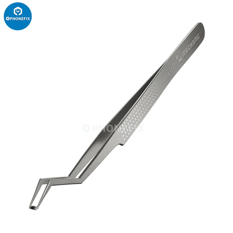 Mechanic AAC-14 Hollow Heat-Dissipating Tweezers tin positioning - Image 5