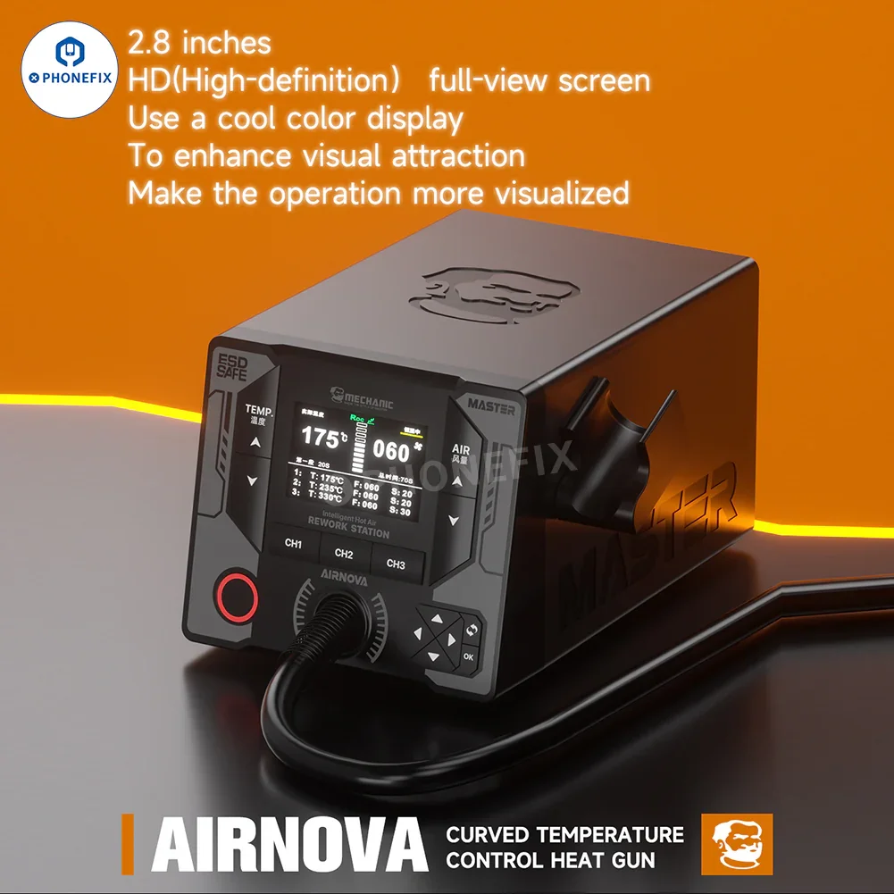 MECHANIC AIRNOVA 1200W Hot Air Rework Station for Phone Repair - Image 3