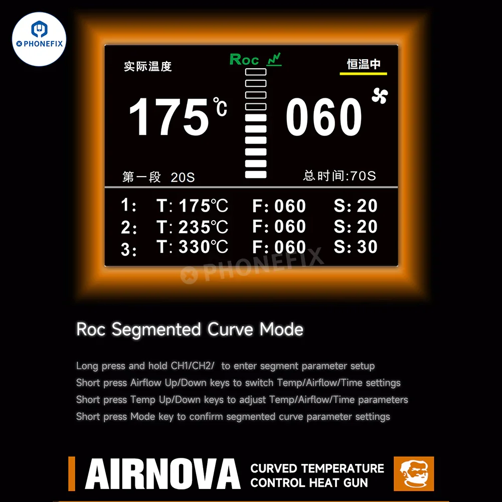 MECHANIC AIRNOVA 1200W Hot Air Rework Station for Phone Repair - Image 4