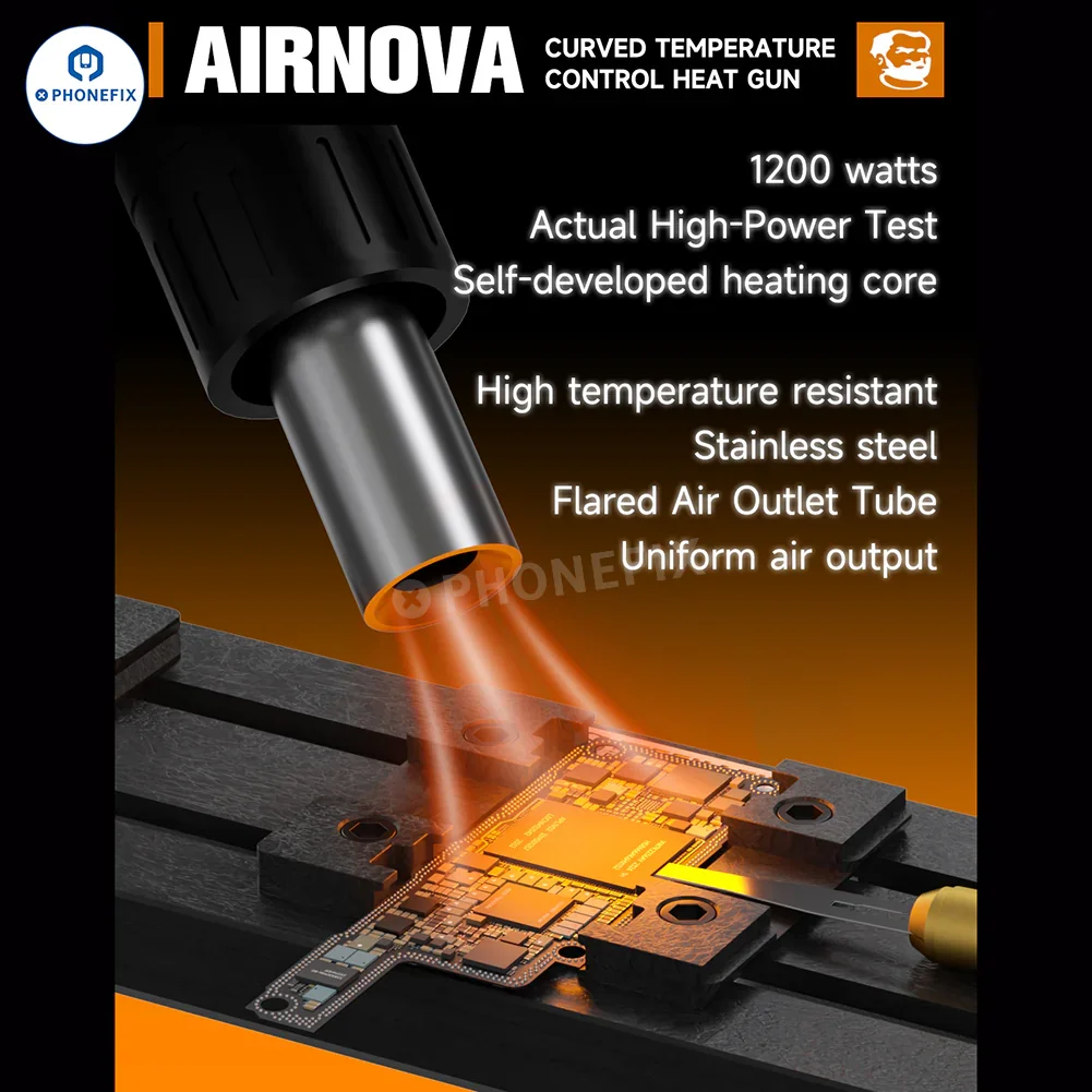 MECHANIC AIRNOVA 1200W Hot Air Rework Station for Phone Repair - Image 5