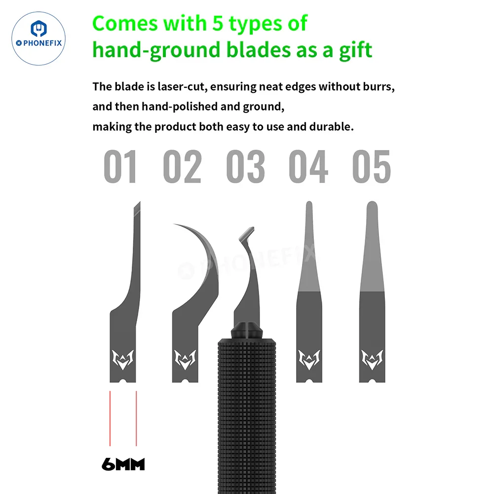 MECHANIC Assassin 5 Degumming Blade Set LED Knife Handle Kit - Image 4