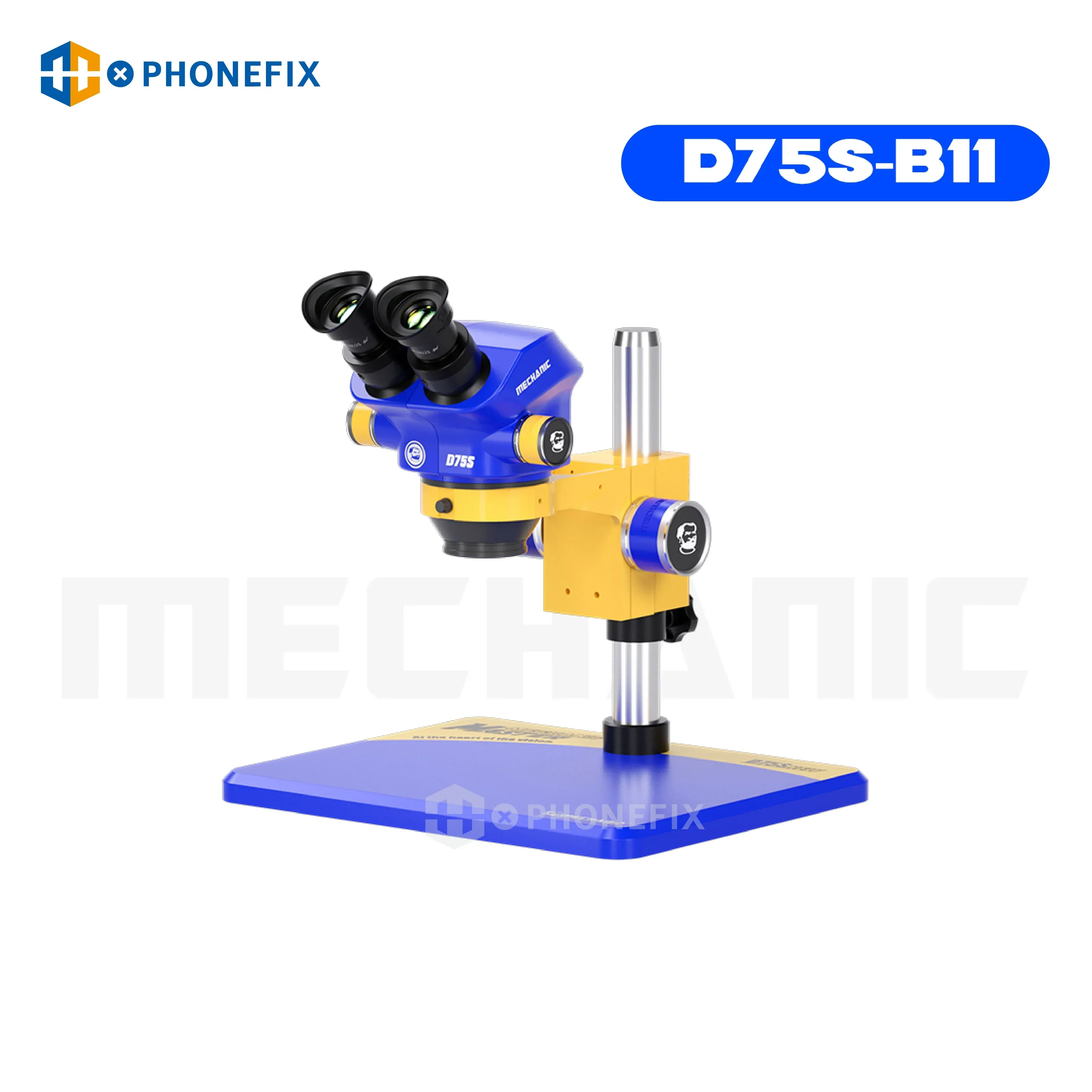 Mechanic D75S D75T 7X-50X Industrial Trinocular Stereo Microscope - Image 3