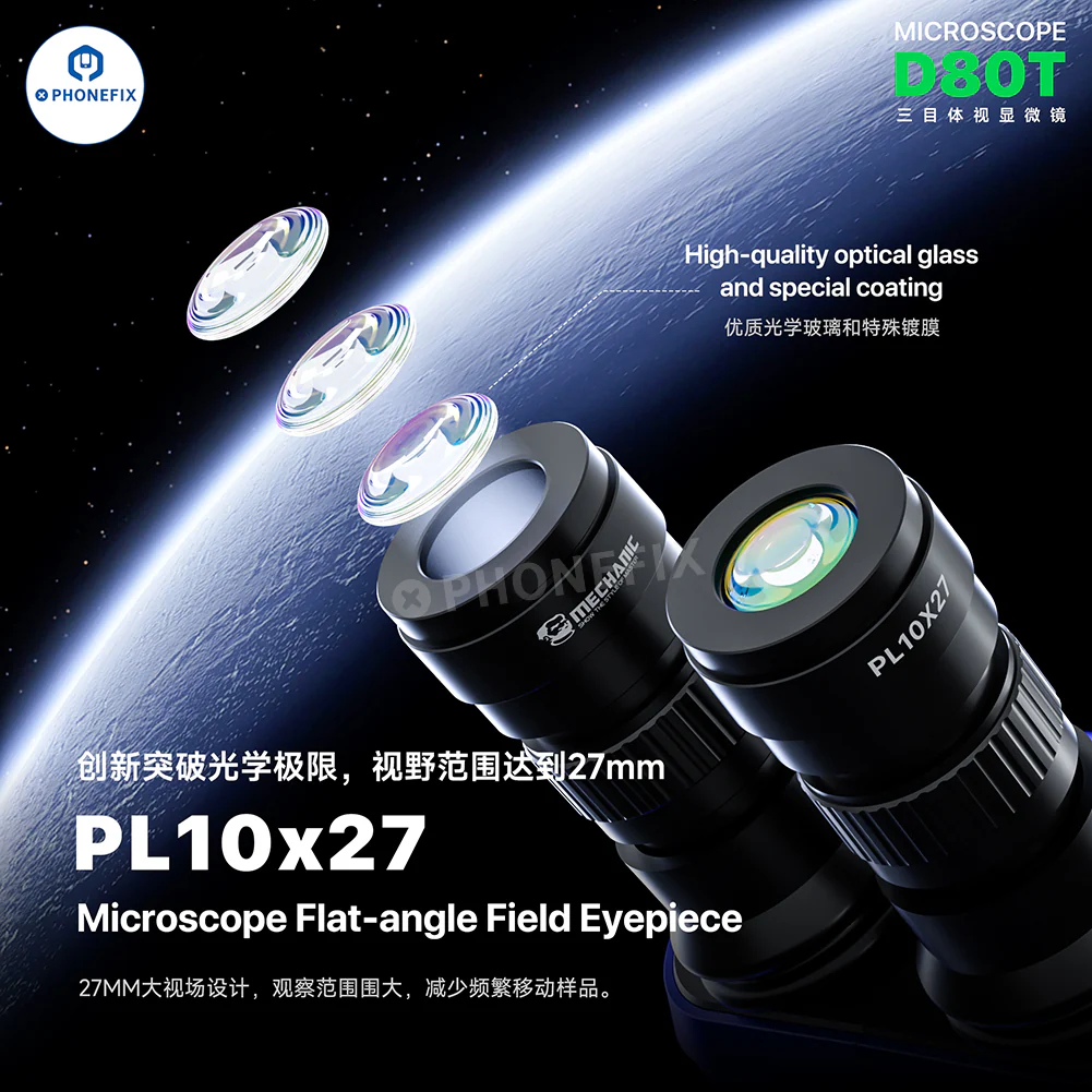 MECHANIC D80T 8-80X Trinocular Stereo Microscope for Phone Repair - Image 5