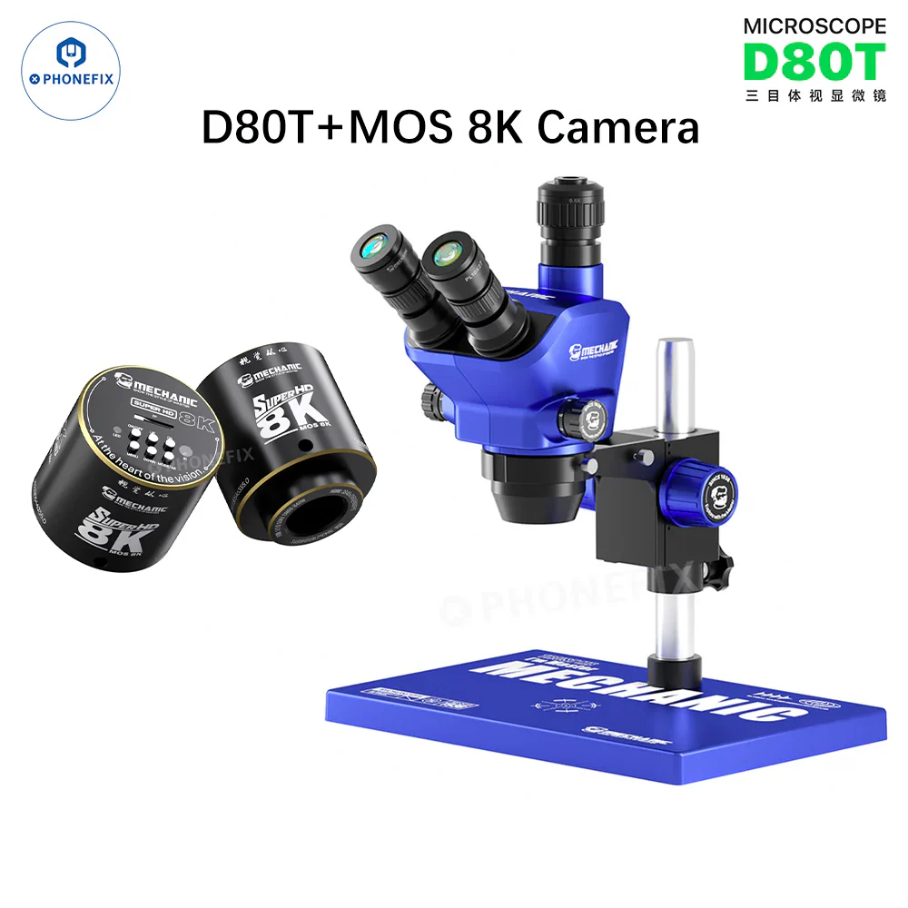 MECHANIC D80T 8-80X Trinocular Stereo Microscope for Phone Repair - Image 8