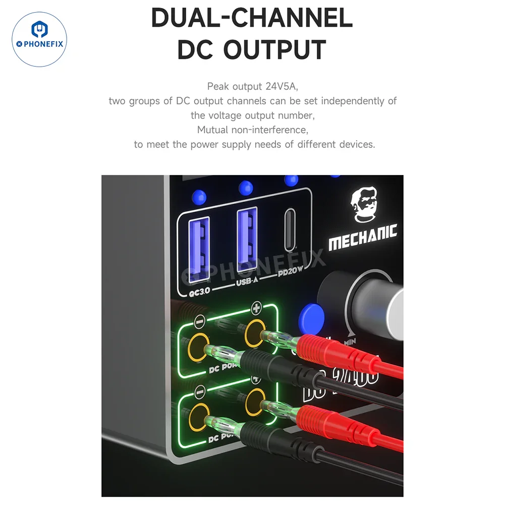 MECHANIC DC-2405 Digital Dual Channel DC Power Supply 24V 5A - Image 3