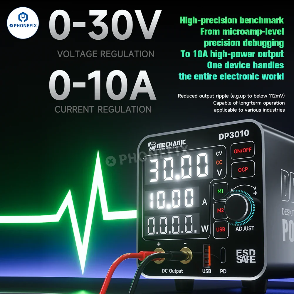 MECHANIC DP3010 30V 10A Power Supply for Phone/Laptop Repair - Image 2