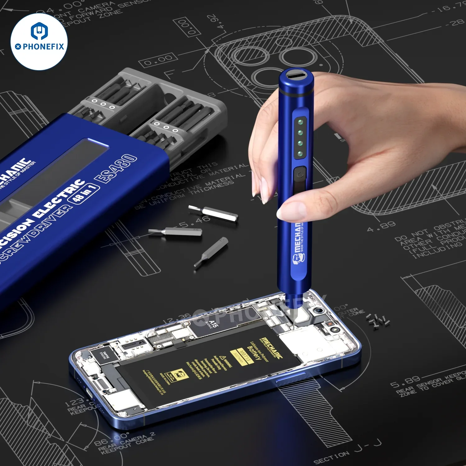 MECHANIC ES480 48 In 1 Electric Screwdriver Phone Disassembly Set - Image 3