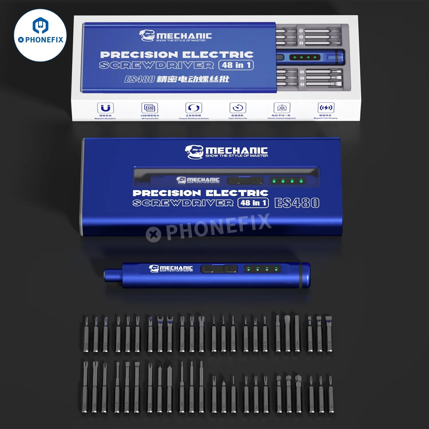 MECHANIC ES480 48 In 1 Electric Screwdriver Phone Disassembly Set - Image 9