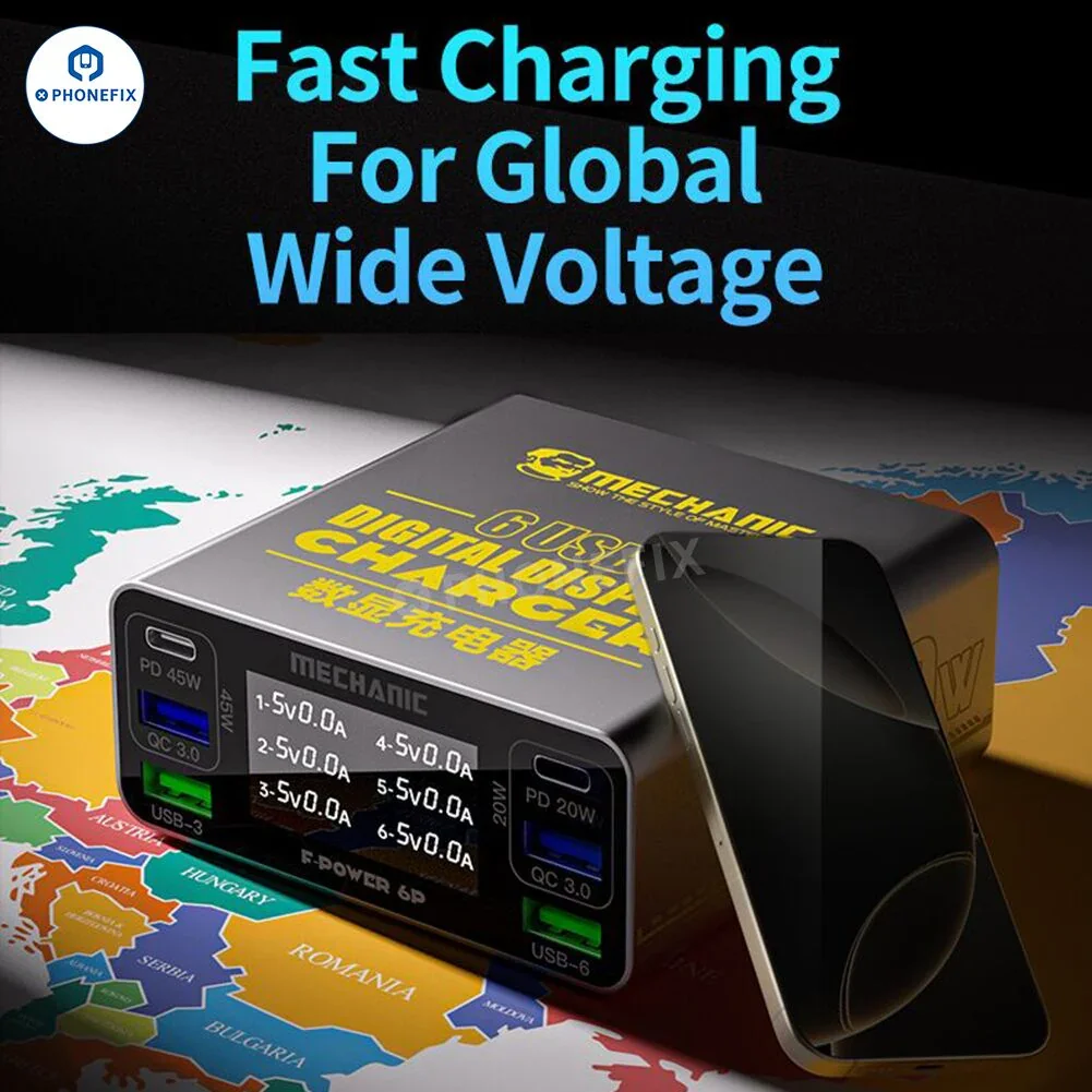 MECHANIC F-POWER 6 6S 6P Fast Charging Station Multi-Port Charger - Image 4