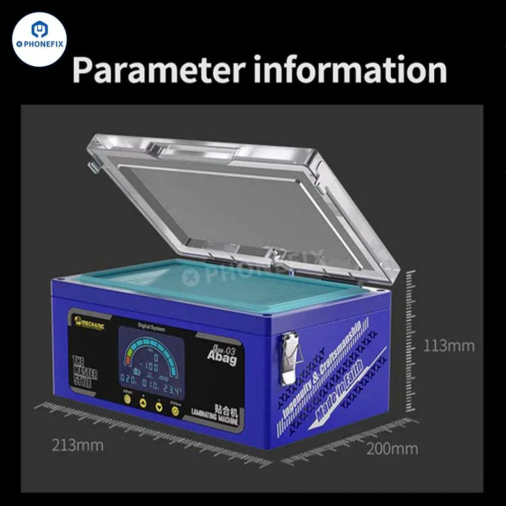 MECHANIC Gan-03 Abag Laminating Machine for 8-Inch Flat/Edge Screens - Image 7