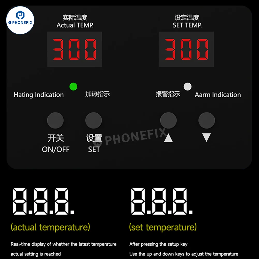 MECHANIC HT-30 HT-34 Dual-display Thermostatic Heating Station - Image 6