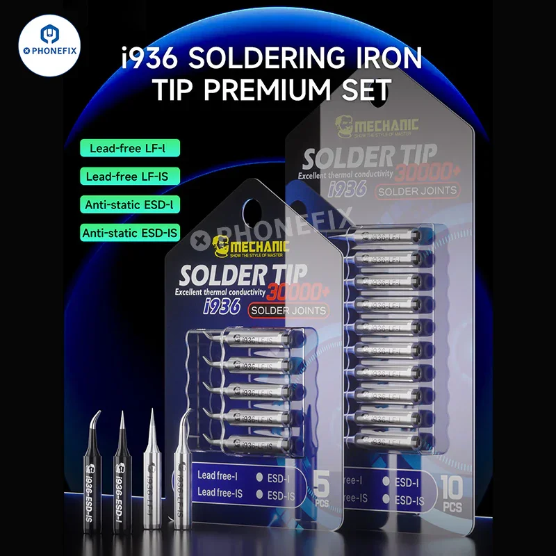 MECHANIC i936 Soldering Iron Tip Lead-free ESD I IS Head - Image 13