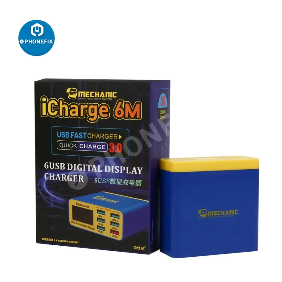 MECHANIC iCharge 6M QC 3.0 Digital Display 6 Port Smart Charger - Image 5