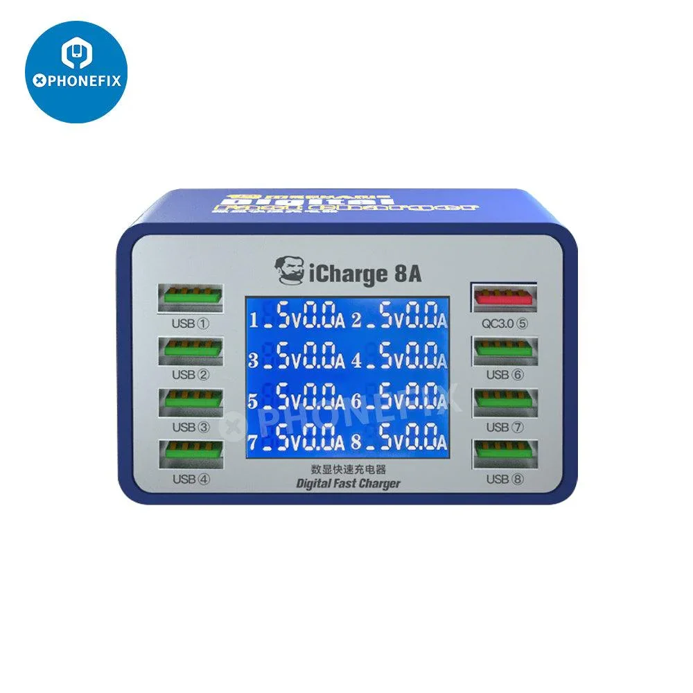 Mechanic iCharge 8A/8C Digital Fast Charger With 8 Charging Ports - Image 2