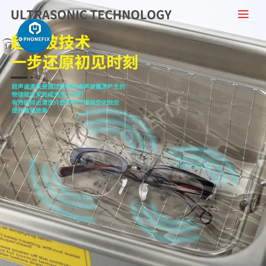 MECHANIC iClean-E08P Ultrasonic Cleaner PCB Camera Glasses Cleaning - Image 5