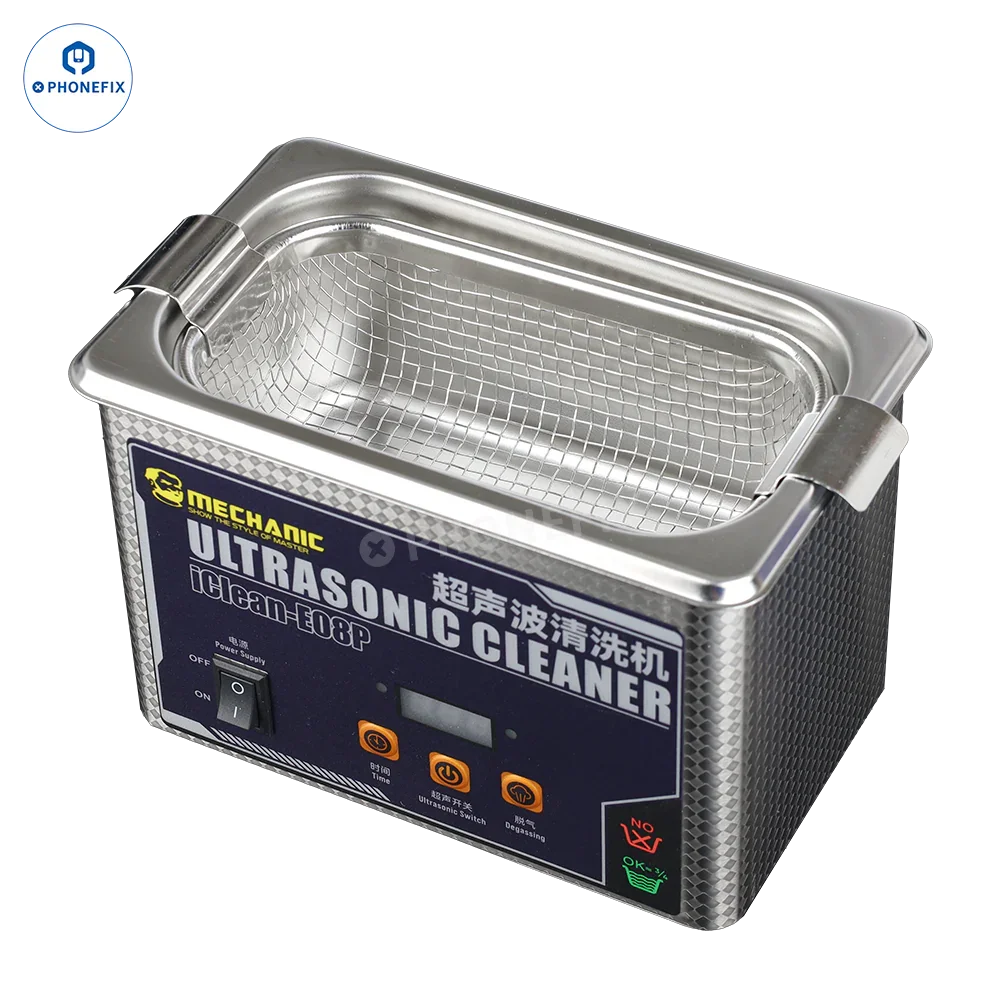 MECHANIC iClean-E08P Ultrasonic Cleaner PCB Camera Glasses Cleaning - Image 8