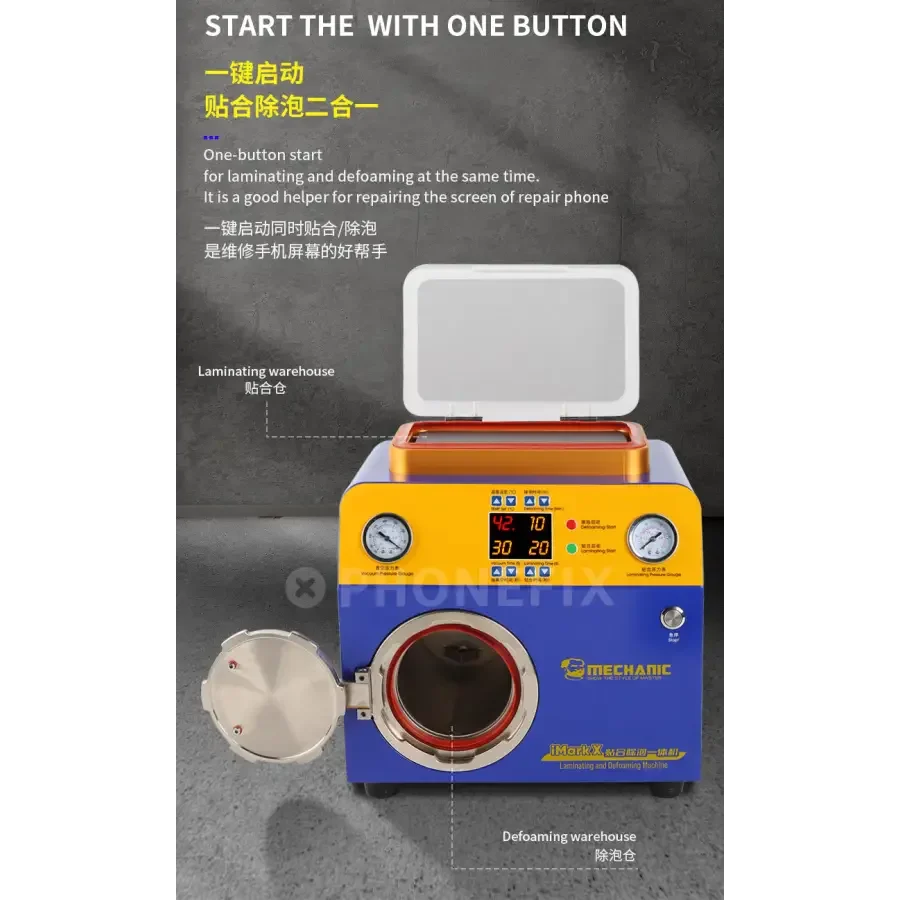Mechanic iMark X 2-in-1 LCD Laminator Bubble Remover Machine - Image 7