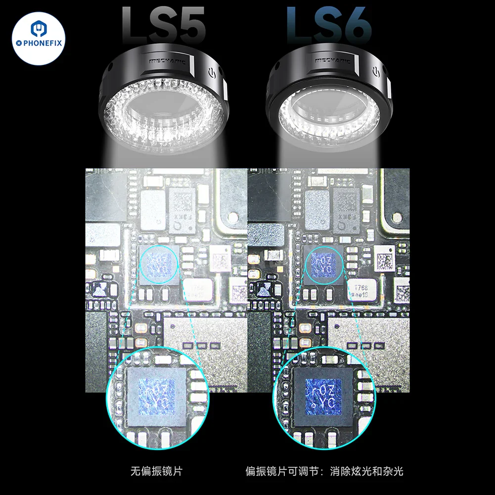 MECHANIC LS5 LS6 Microscope Polarized Ring Light for Mobile Repair - Image 2