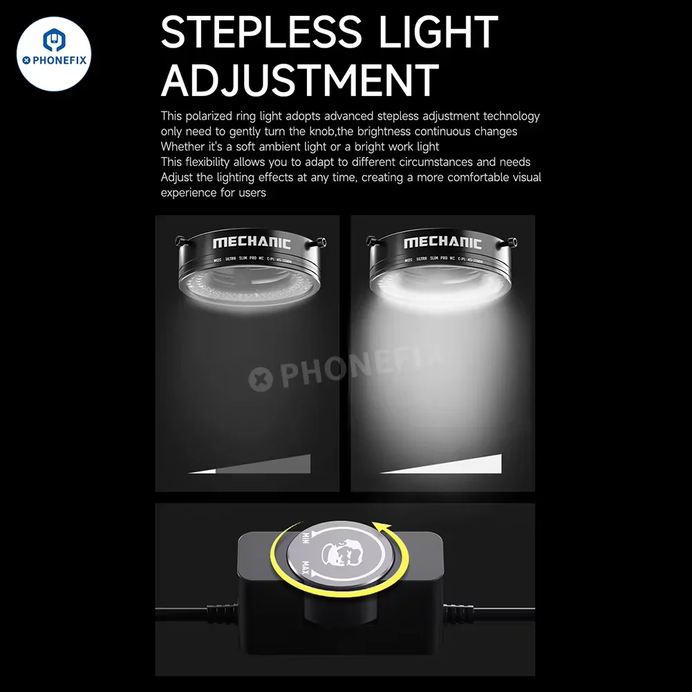 Mechanic LS720+ Adjustable Microscope Polarization Ring Lamp - Image 3