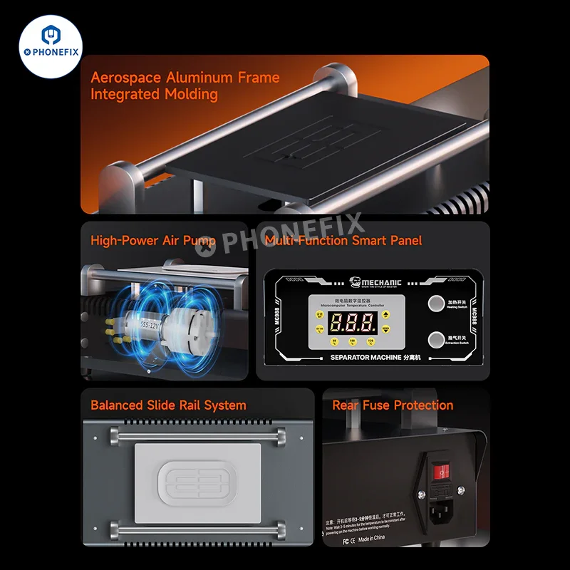 MECHANIC MC988 Phone 10.5-inch Screens Vacuum Heating Separator - Image 4
