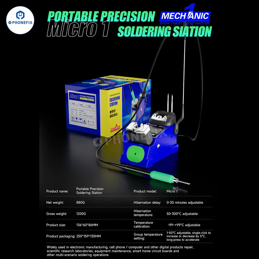 MECHANIC MICRO 1 Portable Digital Soldering Station for Phone Repair - Image 10