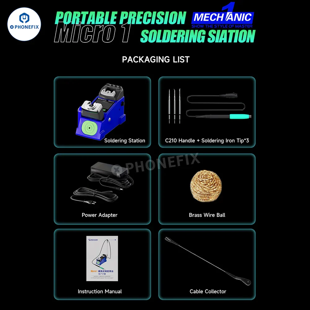 MECHANIC MICRO 1 Portable Digital Soldering Station for Phone Repair - Image 9