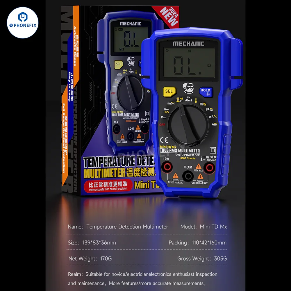 Mechanic Mini TD Five MX Digital Multimeter NCV Temp Measurement - Image 23