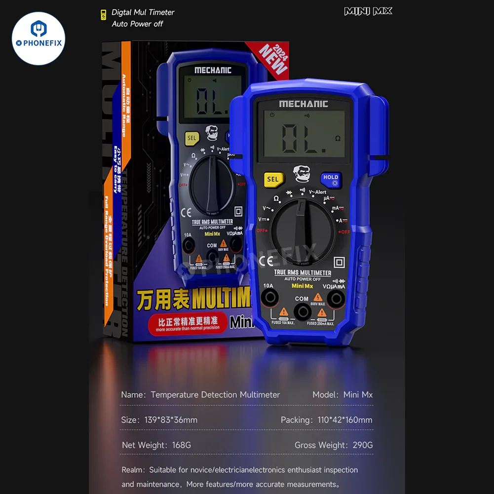 Mechanic Mini TD Five MX Digital Multimeter NCV Temp Measurement - Image 24