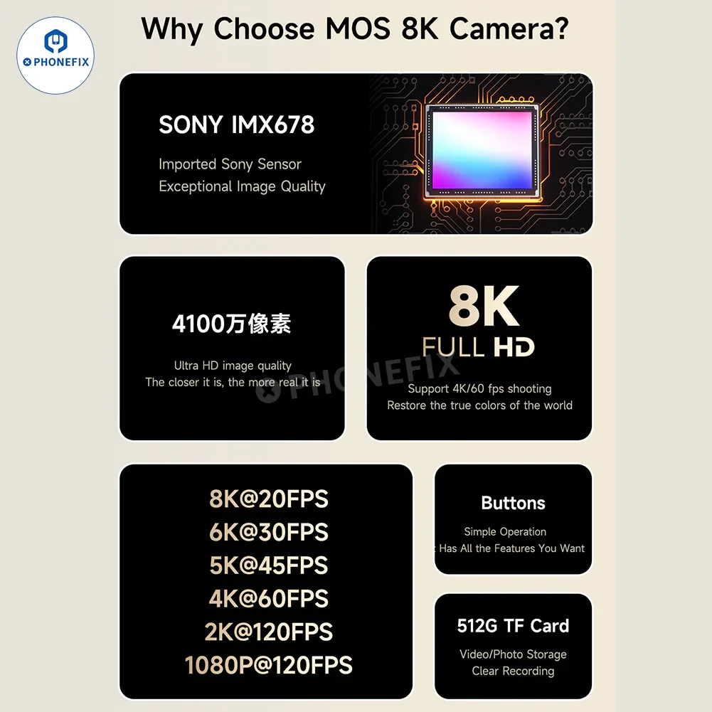 MECHANIC MOS-8K Microscope Camera 8K 4K HDMI USB Output - Image 3