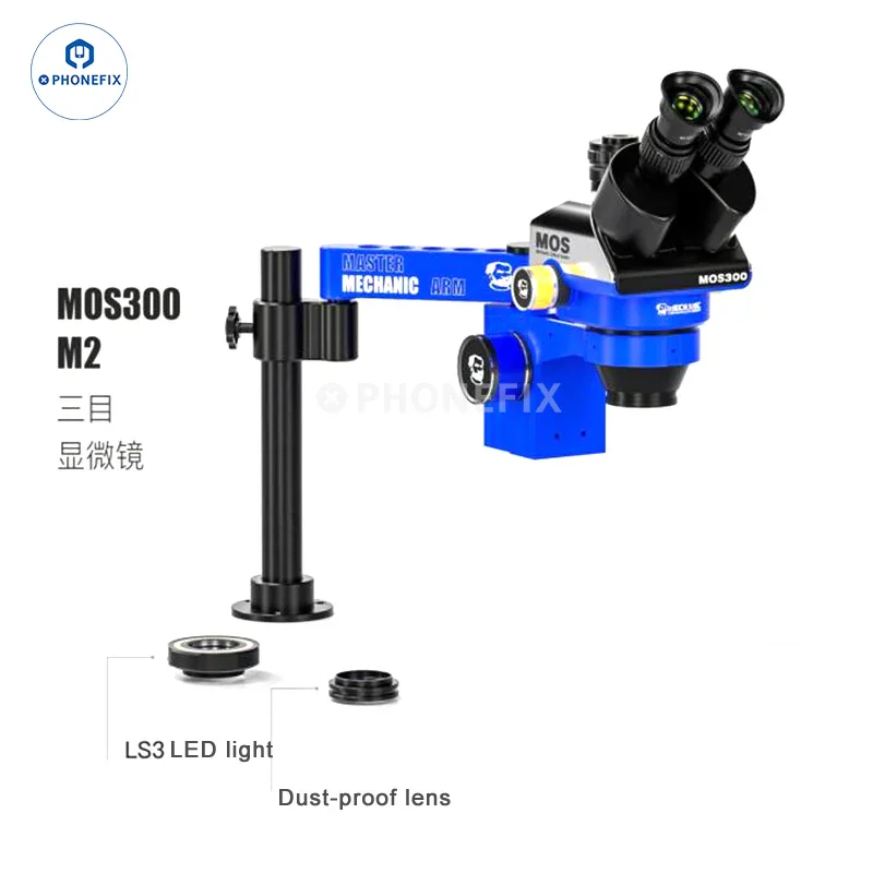 MECHANIC MOS300 6-45X Stereo Trinocular Binocular Microscope - Image 6