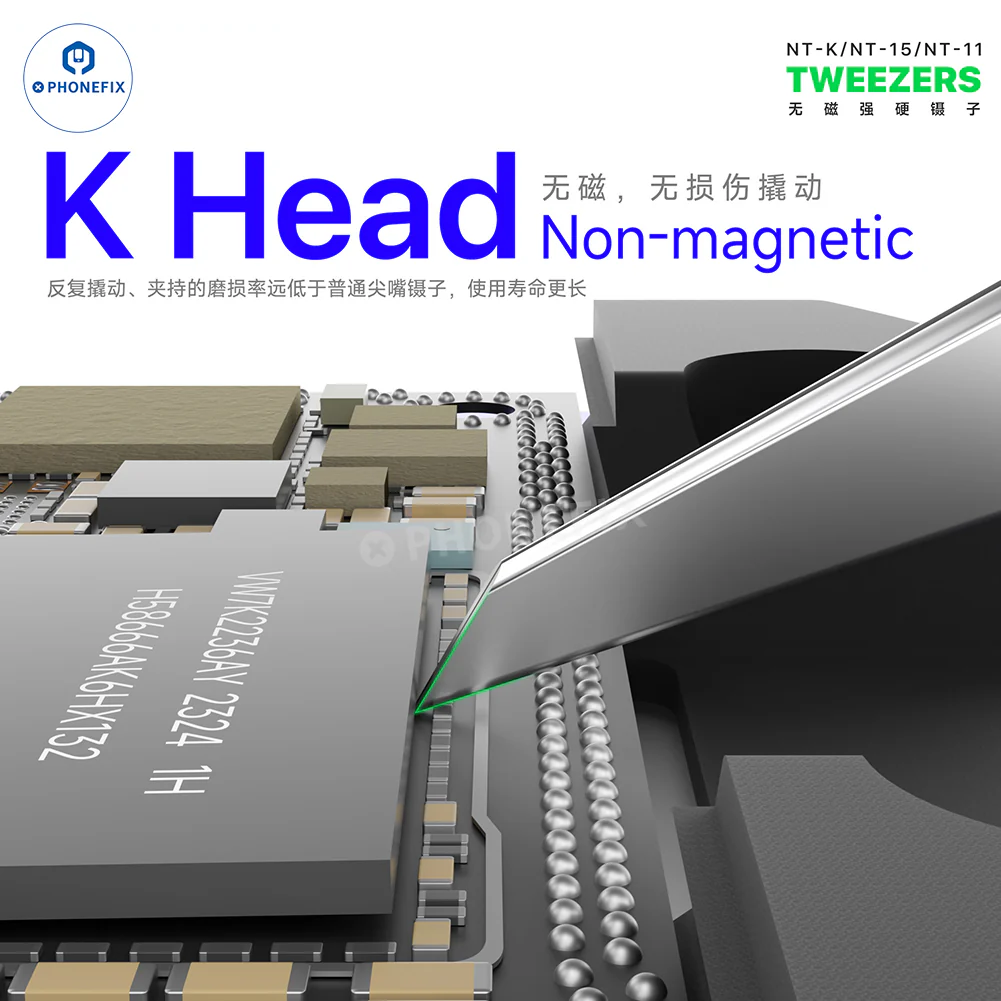 MECHANIC NT Non-Magnetic Ultra-Hard Tweezers for Phone Repair - Image 3