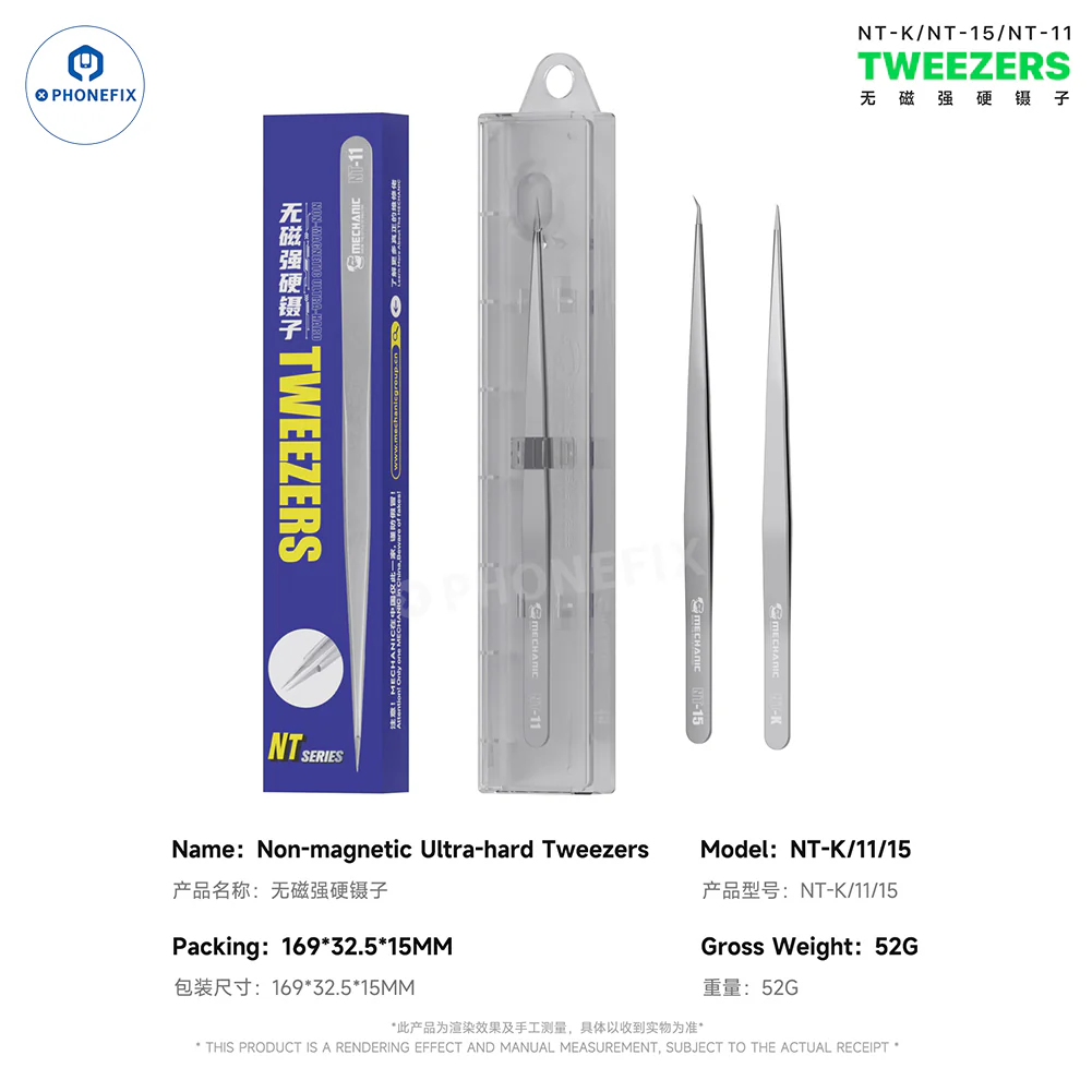 MECHANIC NT Non-Magnetic Ultra-Hard Tweezers for Phone Repair - Image 5
