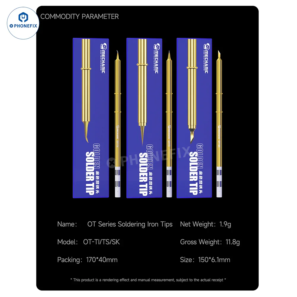 MECHANIC OT Series Soldering Iron Tips for T12 950 Rework Station - Image 7
