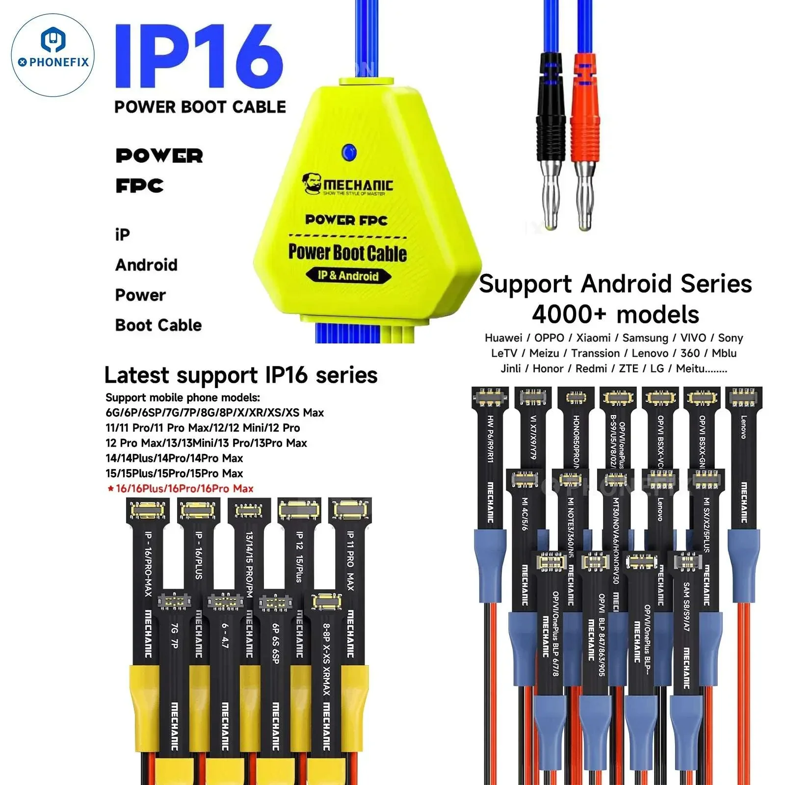 MECHANIC POWER PCB Boot Cable for iPhone 6-16 & Android Phones - Image 2