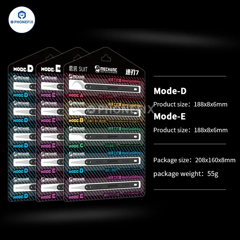 MECHANIC Quick Edge 7 Integrated Blade Set IC Prying Glue Removal - Image 7