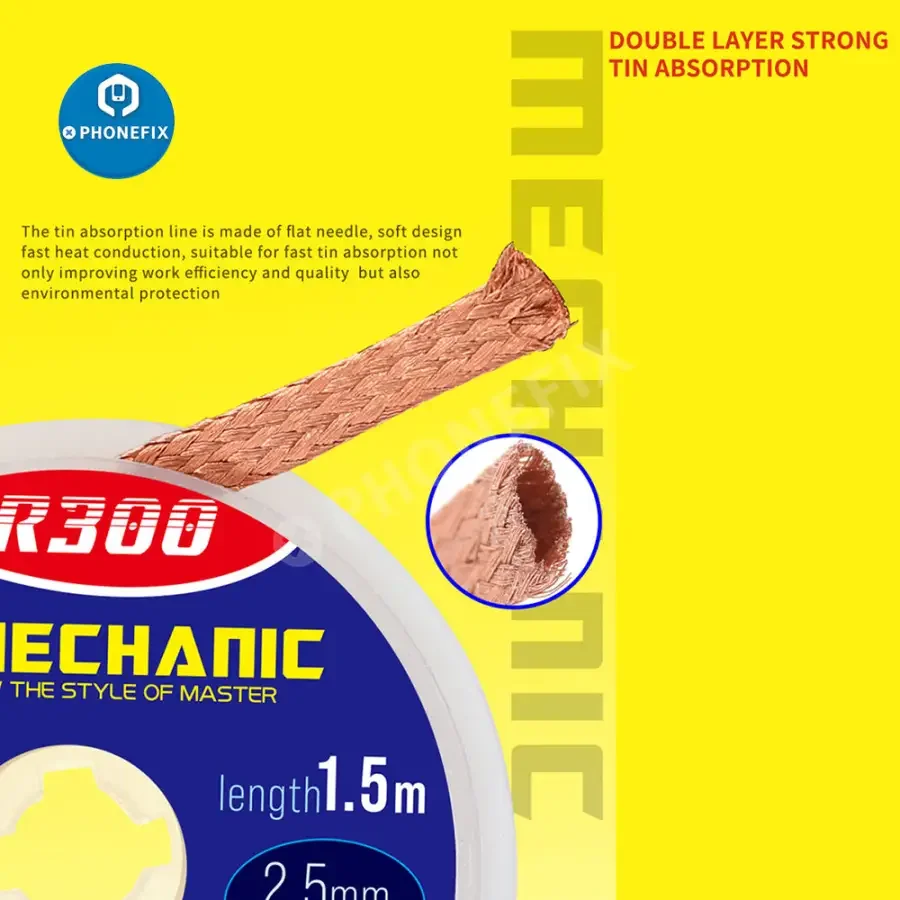 MECHANIC R300 DW50 Solder Wick Remover Desoldering Wire - Image 10