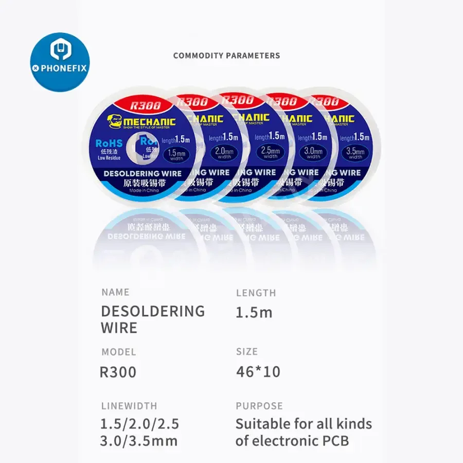 MECHANIC R300 DW50 Solder Wick Remover Desoldering Wire - Image 7