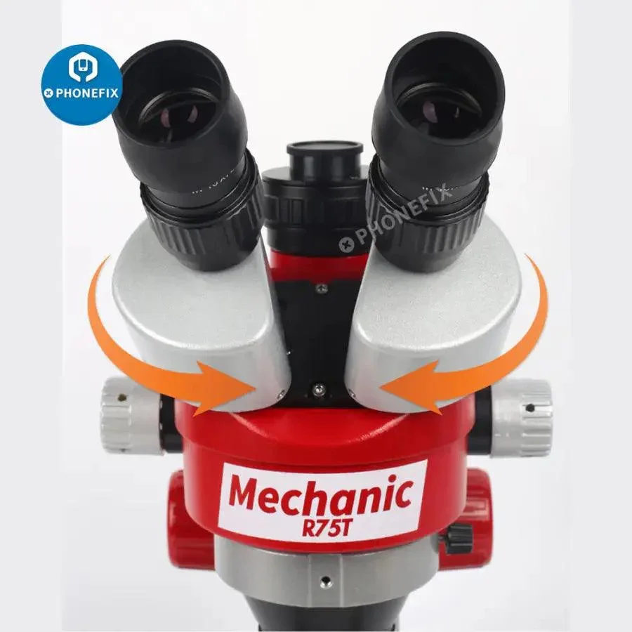 Mechanic R75T-B1 Trinocular Stereo Microscope With 0.5x Lens LED Light - Image 8