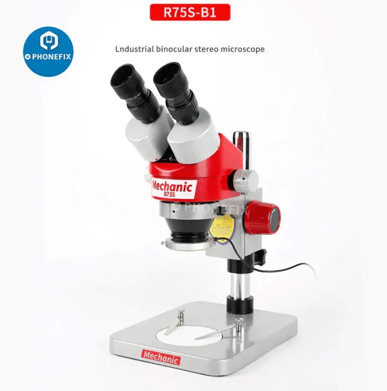 Mechanic R75T-B1 Trinocular Stereo Microscope With 0.5x Lens LED Light - Image 9