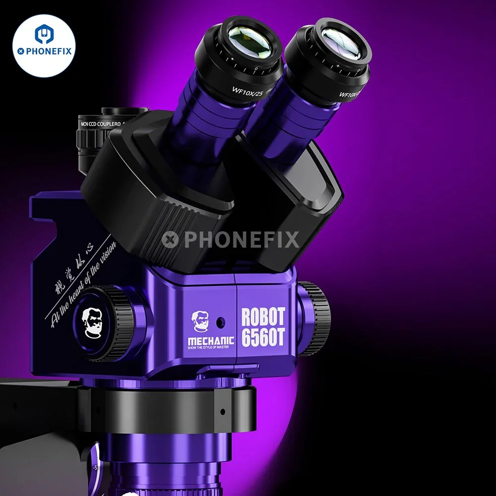 MECHANIC ROBOT 6560T-B11 6.5-60X Trinocular Stereo Microscope - Image 2