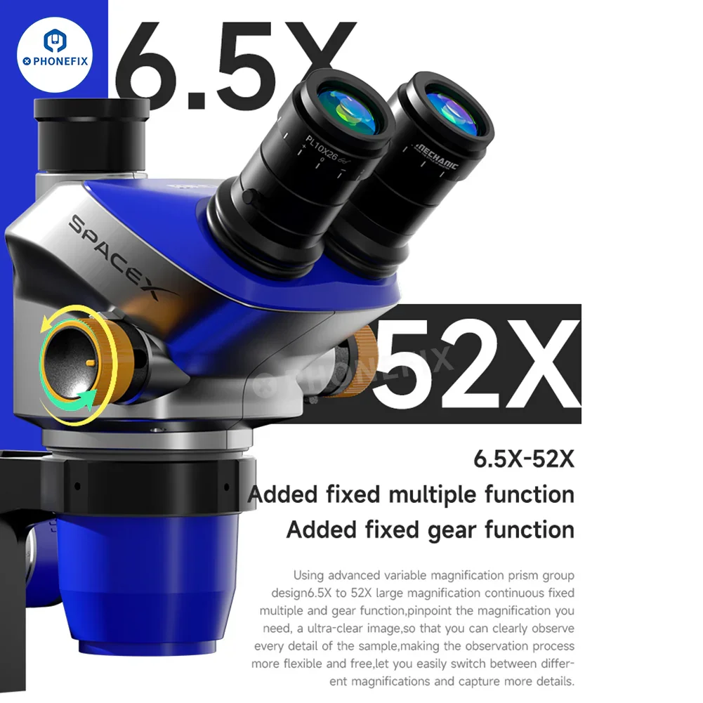 Mechanic Space X 6.5X-52X Trinocular Micro-Soldering Microscope - Image 2