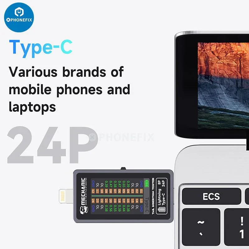Mechanic T-824 Tail Insertion Detector Type-C Lightning Phone Tablet - Image 5