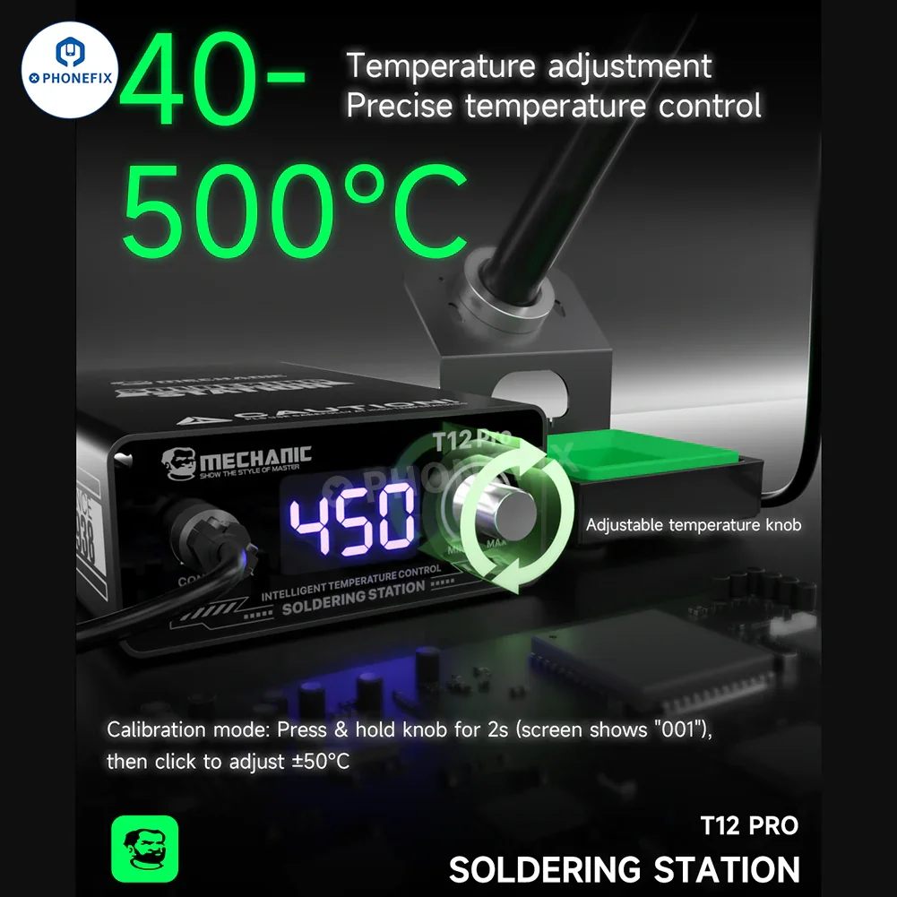 Mechanic T12 Pro Anti-Static Soldering Station With Iron Tip - Image 12