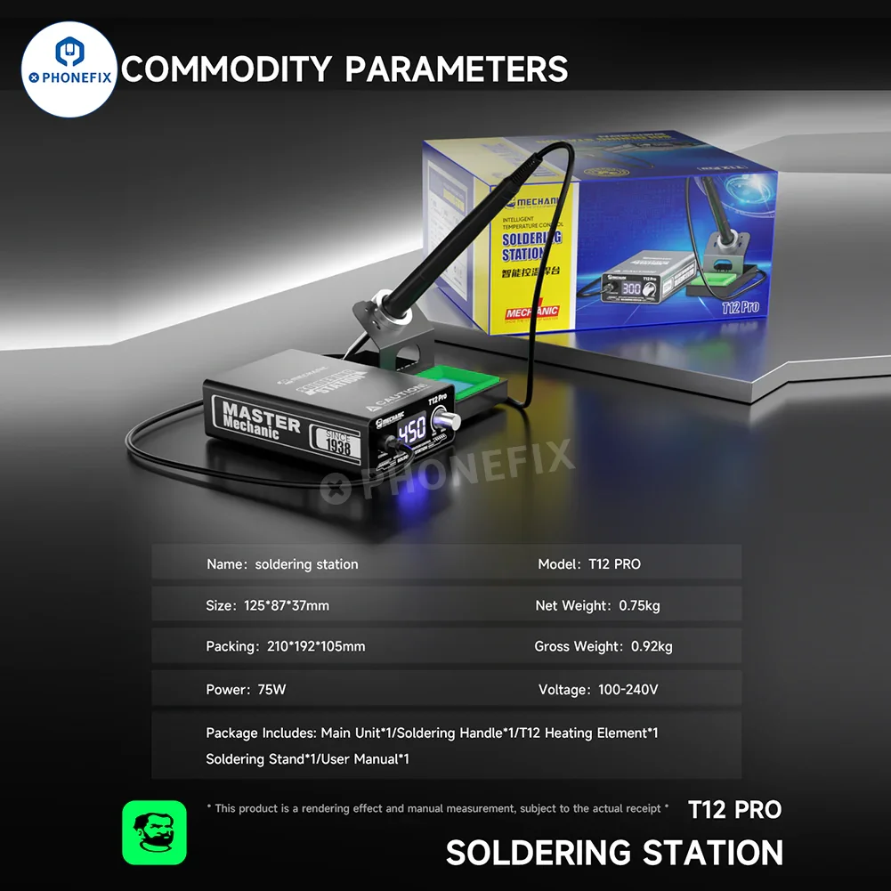 Mechanic T12 Pro Anti-Static Soldering Station With Iron Tip - Image 16