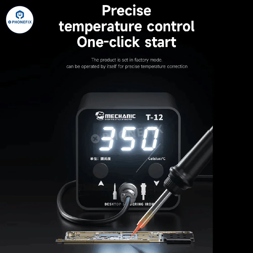 Mechanic T12 Pro Anti-Static Soldering Station With Iron Tip - Image 3
