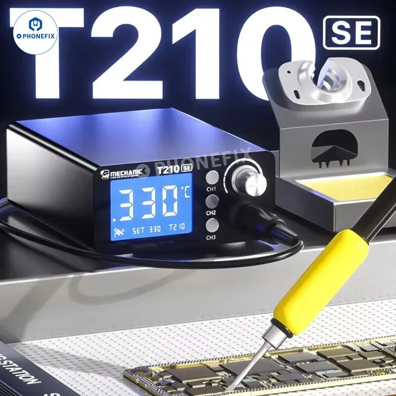 MECHANIC T210 SE Thermostatic Soldering Station with C210 Iron Tips - Image 2