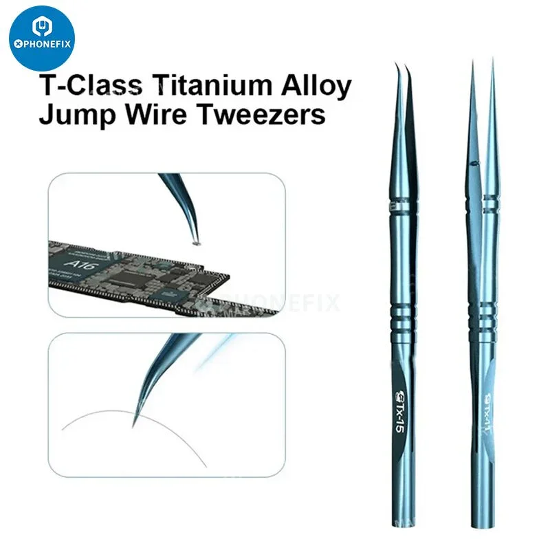 Titanium Alloy Precision Tweezers iPhone Fingerprint Jump Wire Repair - Image 15