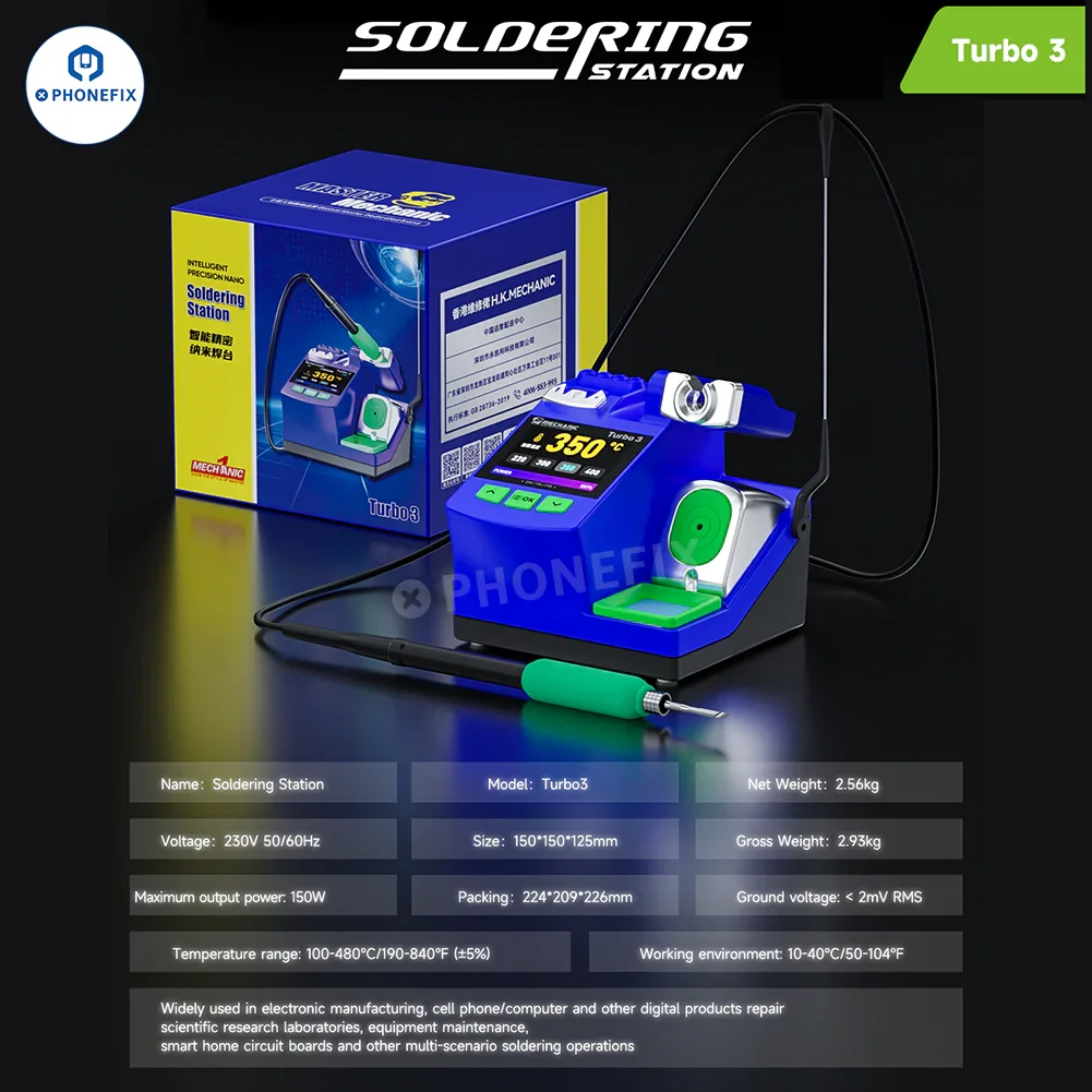 MECHANIC Turbo 3 150W Nano Soldering Station wtih C210 Tips - Image 9