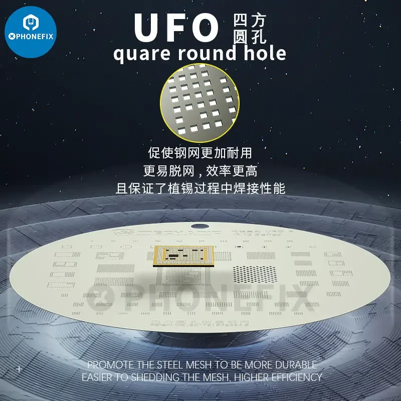 MECHANIC UFO BGA Reballing Stencil for iPhone Android IC Chip - Image 10