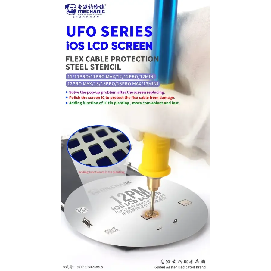 MECHANIC UFO BGA Reballing Stencil for iPhone Android IC Chip - Image 11